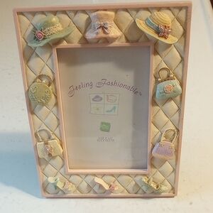 Russ Feeling Fashionable Pastel Ceramic Photo Frame, Shoes, Purses, Bags, Hats
